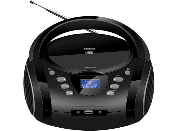 Denver Rádio Portátil FM/CD/AUX/BT Colunas Denver Rádio Portátil FM/CD/AUX/BT Colunas